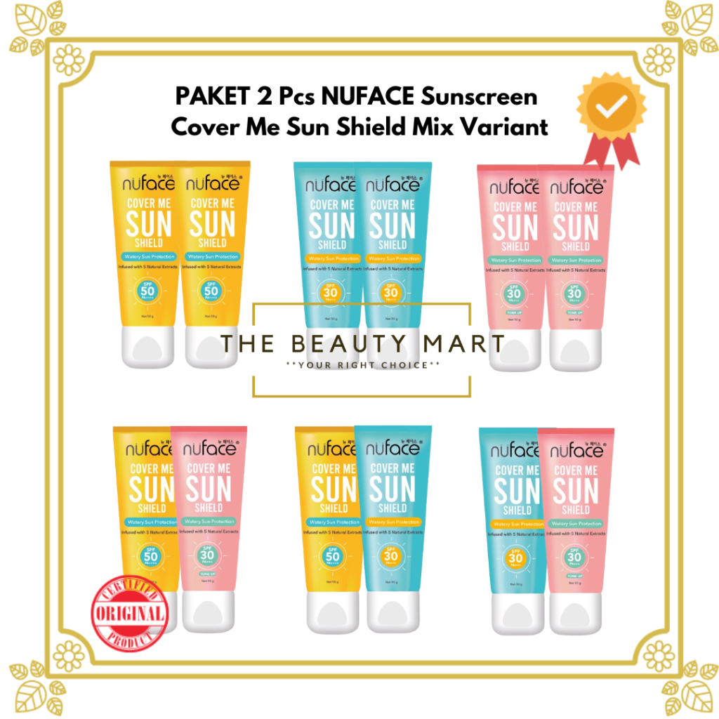 Jual NUFACE Twin Pack Sunscreen Cover Me Sun Shield Mix Variant (PAKET ...