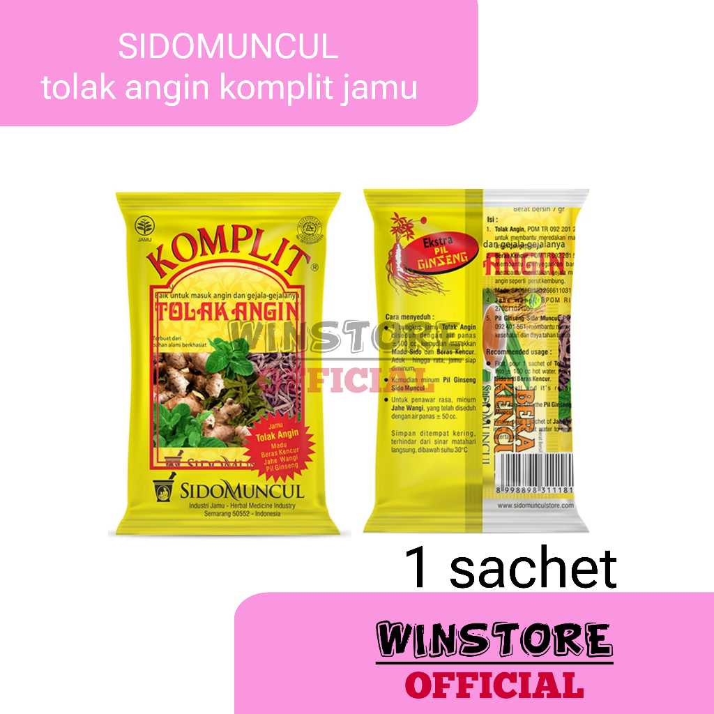 Jual Tolak Angin Komplit Jamu Sidomuncul Sachet 100 Original Product