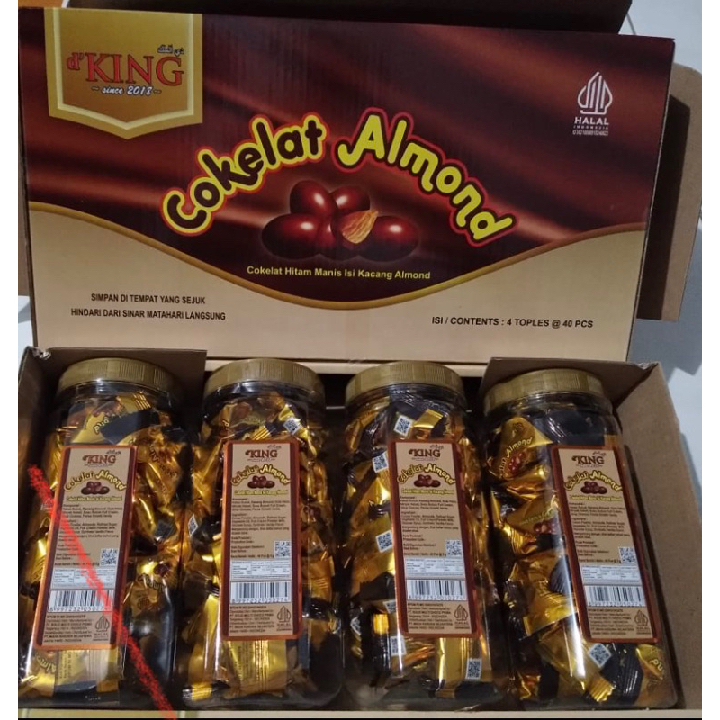 Jual Coklat Almond Dking 1 Dus Isi 4 Toples Shopee Indonesia 5124