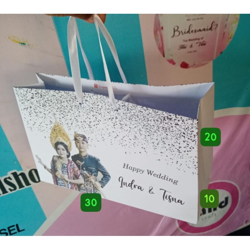 Jual PAPER BAG CUSTOM / TAS KERTAS FREE DESAIN 30x10x20 | Shopee Indonesia
