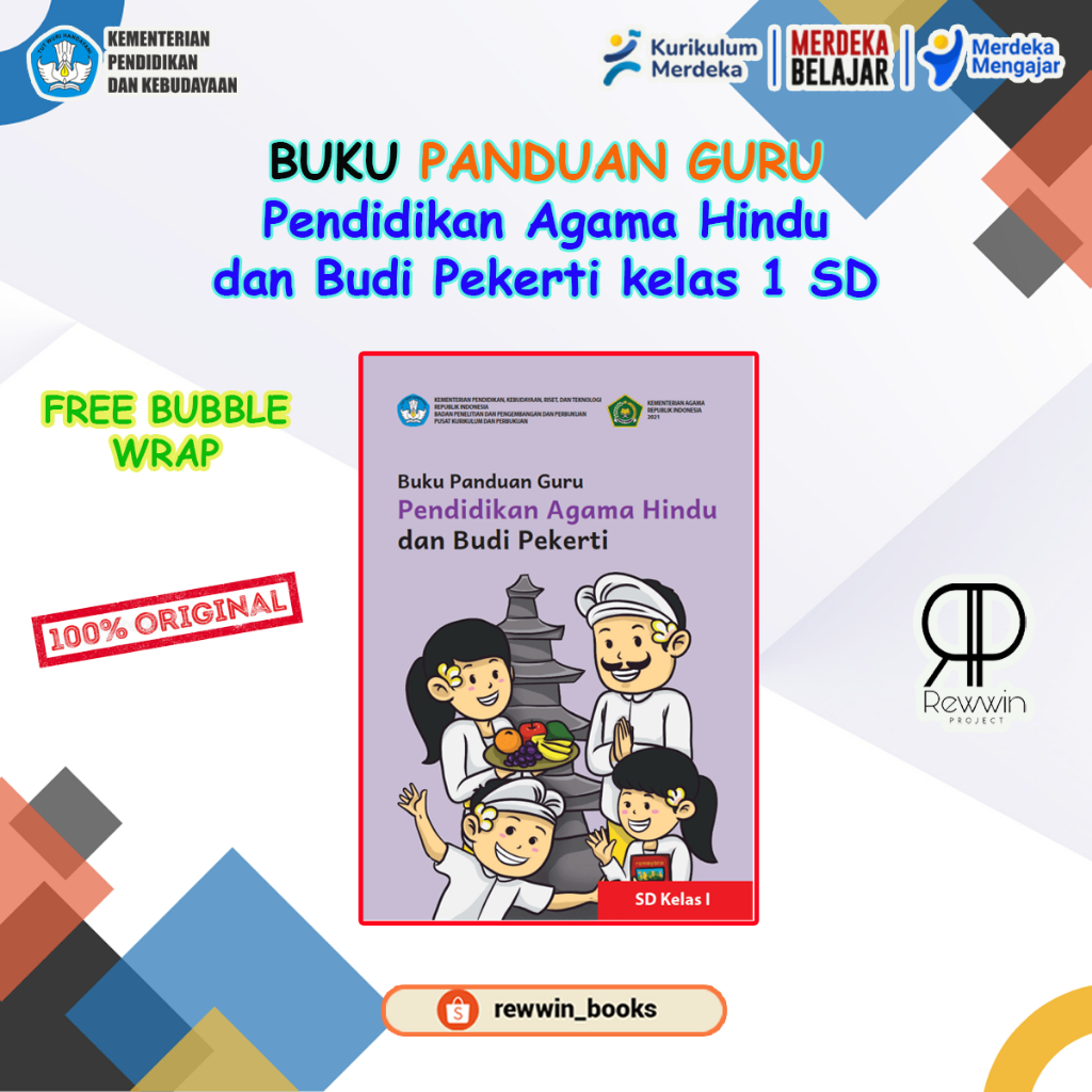 Jual Buku PANDUAN GURU Pendidikan AGAMA HINDU dan Budi Kelas 1 SD ...
