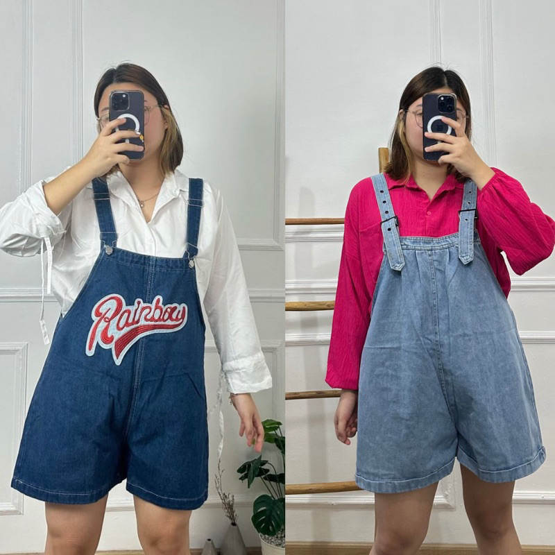 Jual JUMPSUIT JEANS RAINBOW MIDSIZE Shopee Indonesia
