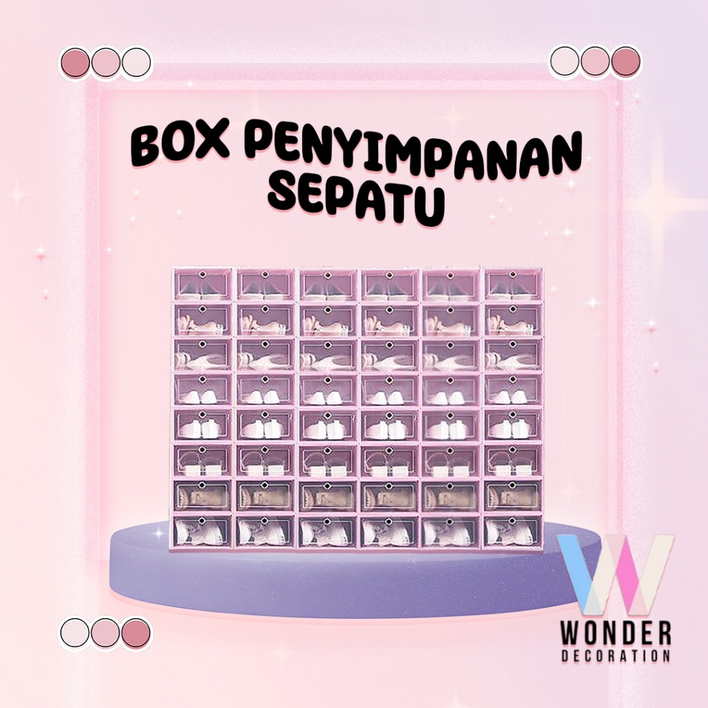 Jual Box Sepatu Kotak Sepatu Transparan Tebal Serbaguna Shoes Box ...