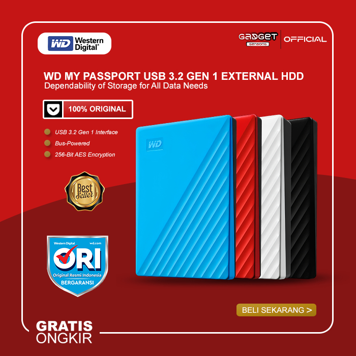 Jual Wd My Passport New Model 5tb 4tb 2tb 1tb Hd Hdd Hardisk Eksternal External 25 0997