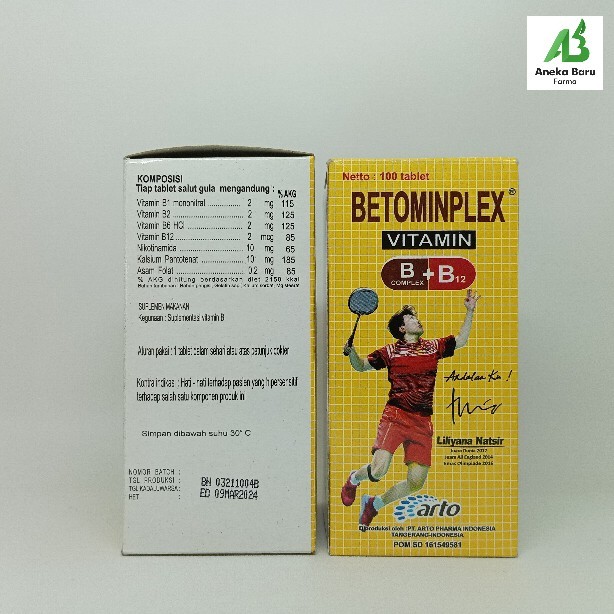 Jual BETOMINPLEX VITAMIN B COMPLEX + B12 @100 TABLET/ VITAMIN TAB