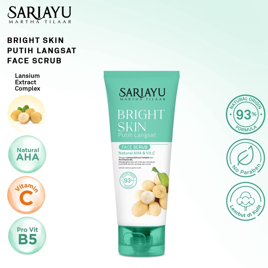 Jual ♛ Raya ♛ Sariayu Bright Skin Putih Langsat 75g Facial Scrub