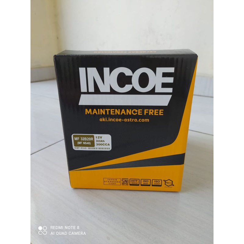Jual Aki INCOE MF NS40 AKI KERING 12V 32AH Avanza, Xenia, Terios, Carry