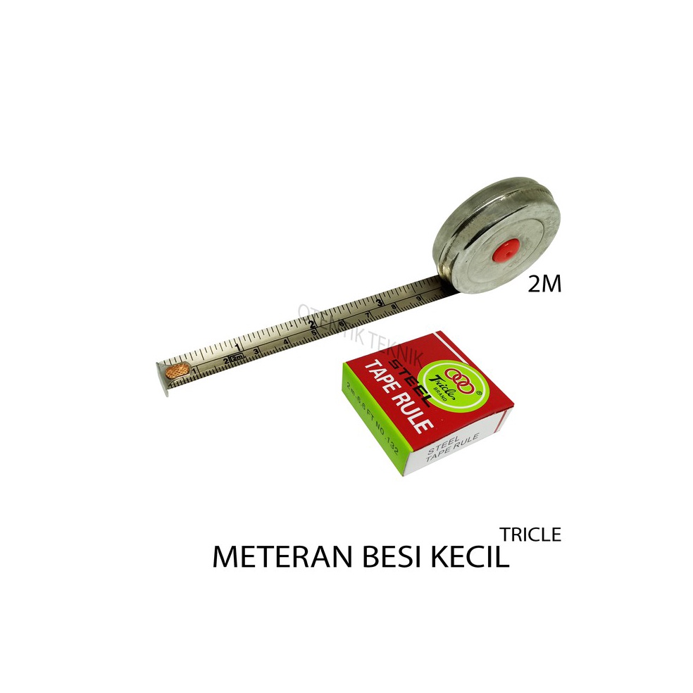 Jual TRICLE STEEL TAPE RULE 2M - METERAN BESI 2 METER - METERAN BULAT 2 ...