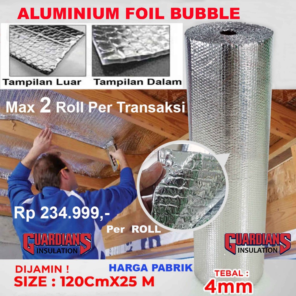 Jual Speeds DKM plus Aluminium Bubble Foil Wrap Aluminum Insulator