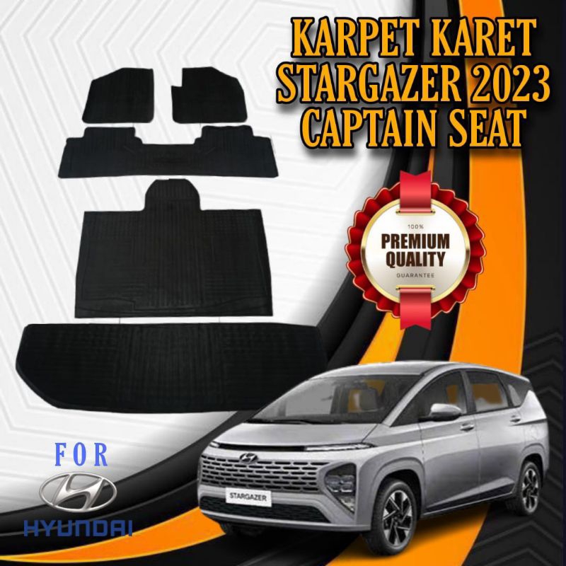 Jual Baguskarpet Karpet Karet Mobil Hyundai Stargazer Captain Seat Black Premium