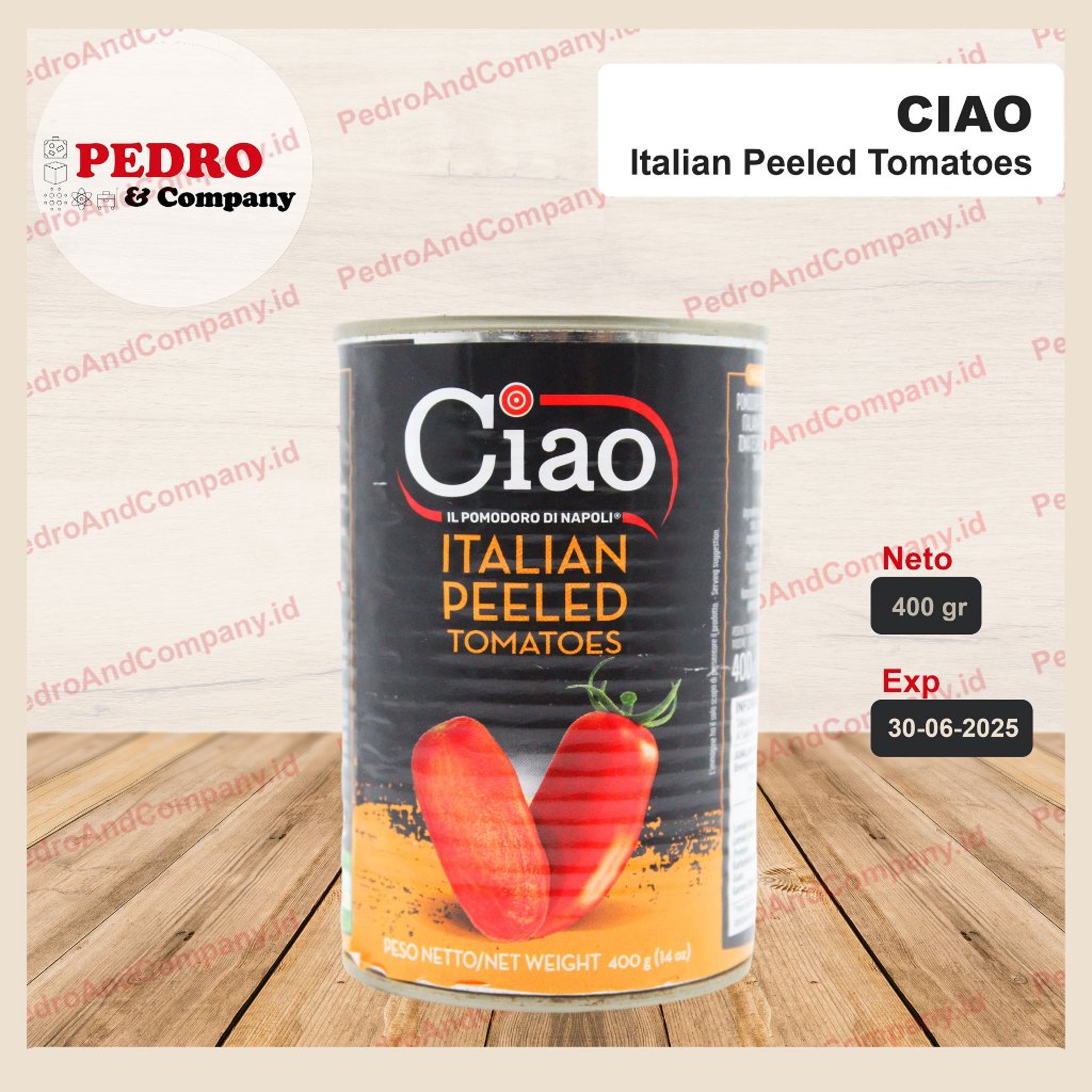Jual Ciao italian peeled tomatoes 400 gram tomat kupas dalam kaleng