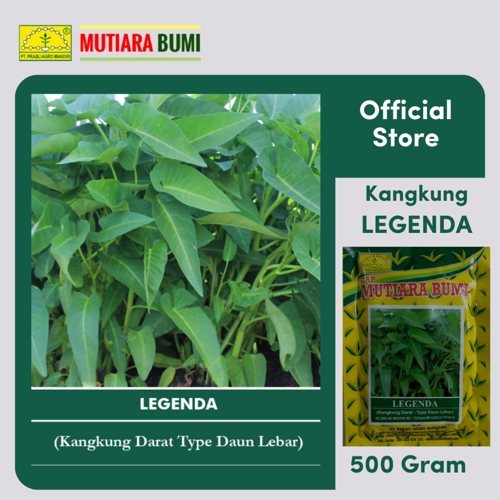 Jual Benih Kangkung Darat Daun Lebar Legenda Gram Cap Mutiara Bumi Shopee Indonesia