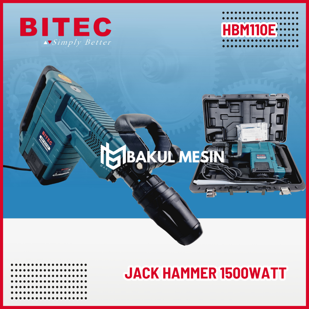 Jual Mesin bobok beton BITEC HBM 110 E demolition jack hammer HBM110E |  Shopee Indonesia