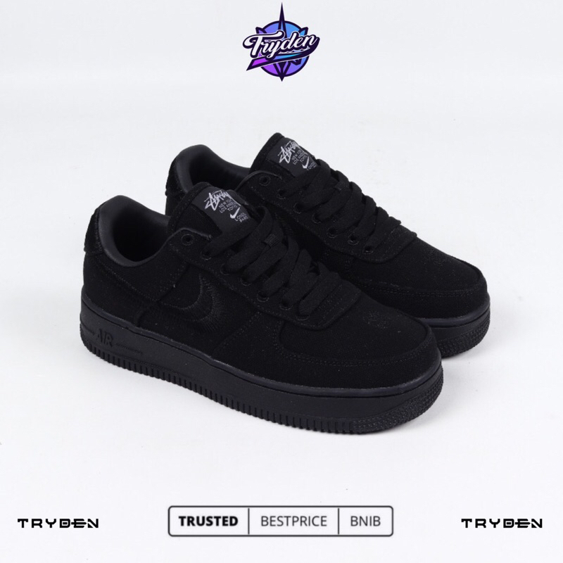 Jual Sepatu Air Force 1 Low X Stussy Black | Shopee Indonesia