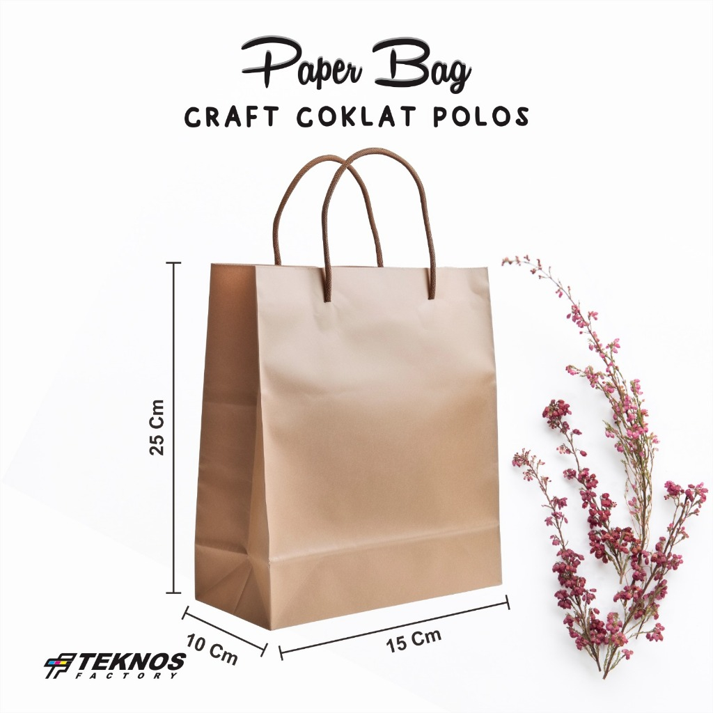 Jual PAPER BAG KRAFT COKLAT POLOS PAPERBAG TAS KERTAS SOUVENIR