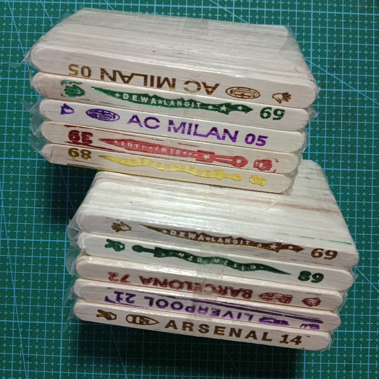 Jual 500 PCS STIK SABLON EMAS KAYU MAINAN EDUKASI | Shopee Indonesia