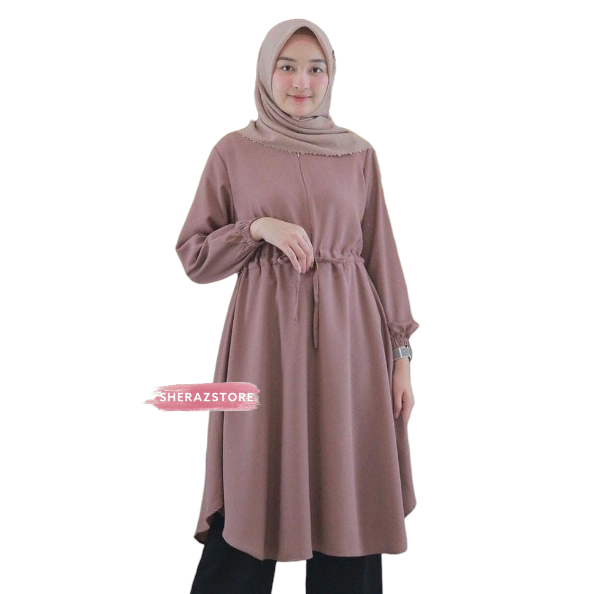 Jual Olif Tunic Baju Tunik Polos Simple Wanita Remaja Dewasa Ibu Ibu