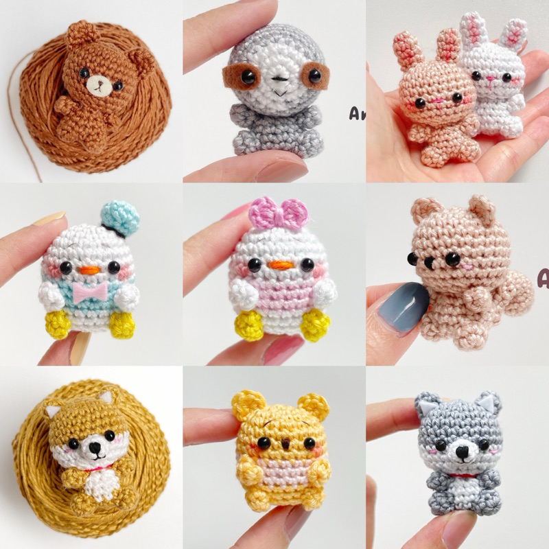 Jual Amigurumi (Boneka Rajut) Tiny Series Donald Daisy Duck Shiba Dog ...