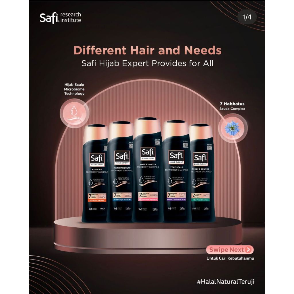 Jual SAFI HAIR EXPERT SHAMPOO 160ml (New formula dan kemasan baru ...