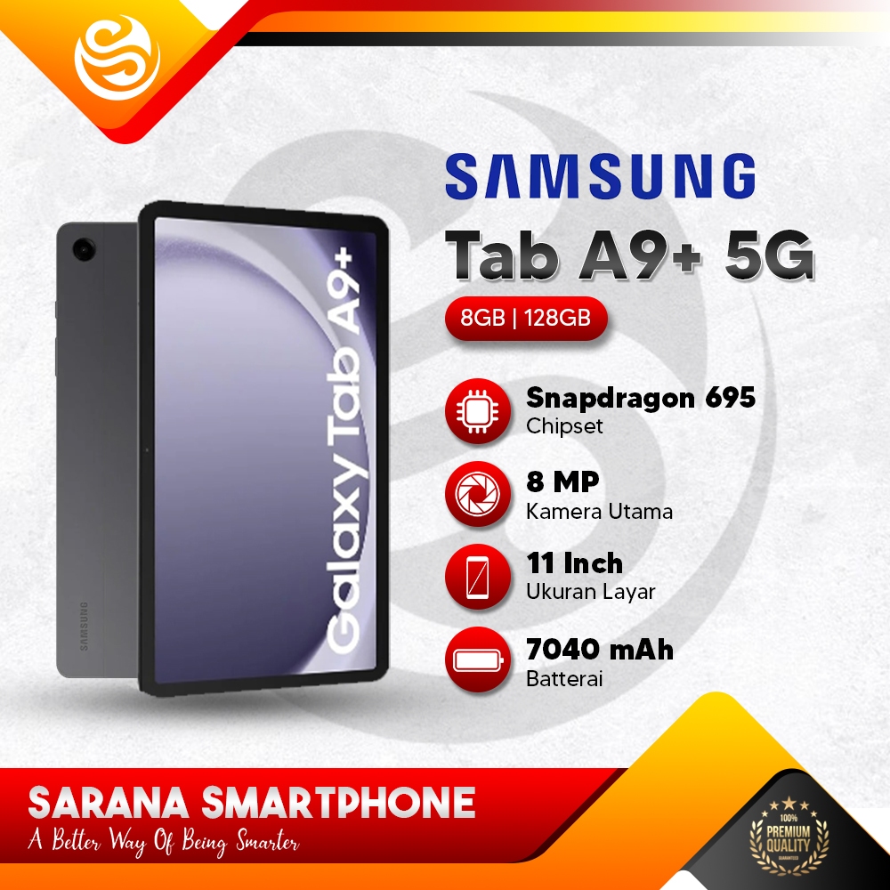 Jual Samsung Galaxy Tab A9+ 5G 8/128GB Navy Graphite Garansi Resmi