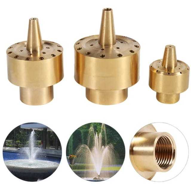 Jual Nozzle Air Mancur Tipe Kolam 3/4 1/2 1/4 Inch Warna Gold Shopee