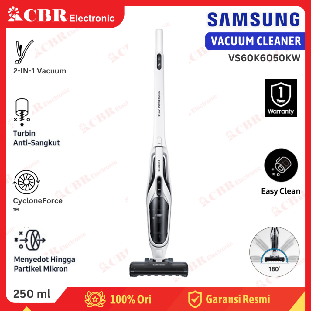 Jual Vacuum Cleaner SAMSUNG VS60K6050KW (Cordless / 250ml) Shopee