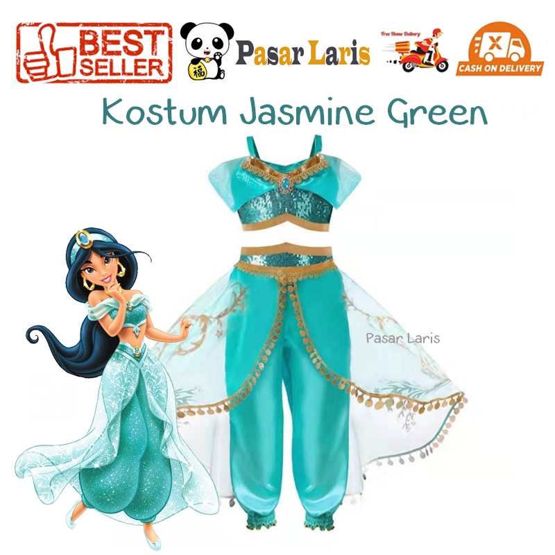 Jual Kostum Princess Jasmine 2in1 Costum Princess Aladin Dress Putri ...