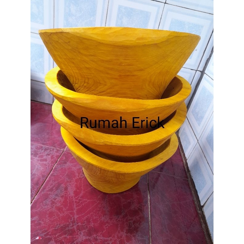Jual Dulang kayu nangka asli alat tumbuk jadul serbaguna (free cutil ...