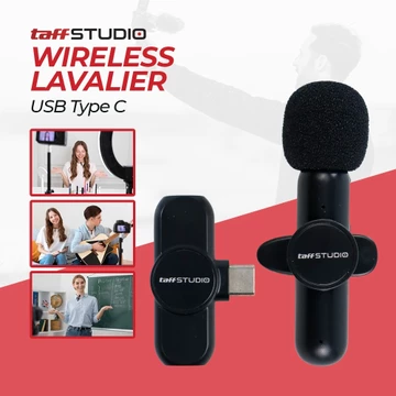 Clip On Jarak Jauh 20M Mikrofon Portable Wireless VLog Lavalier Mic Type C Lighting Microphone