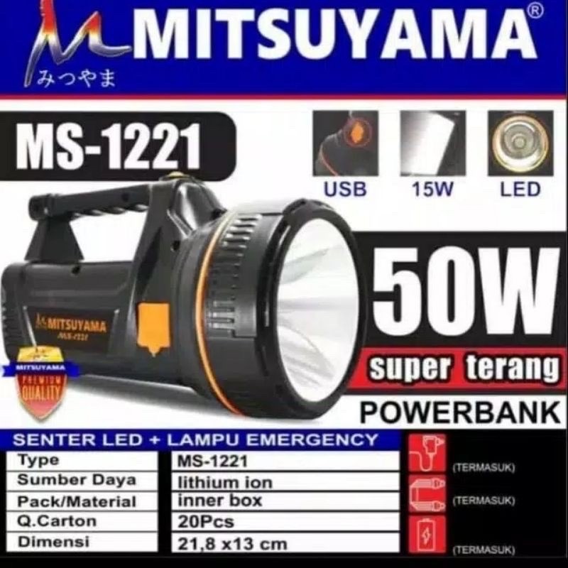 Jual SENTER TANGAN - SENTER RONDA MITSUYAMA 10W/30W/50W | Shopee Indonesia
