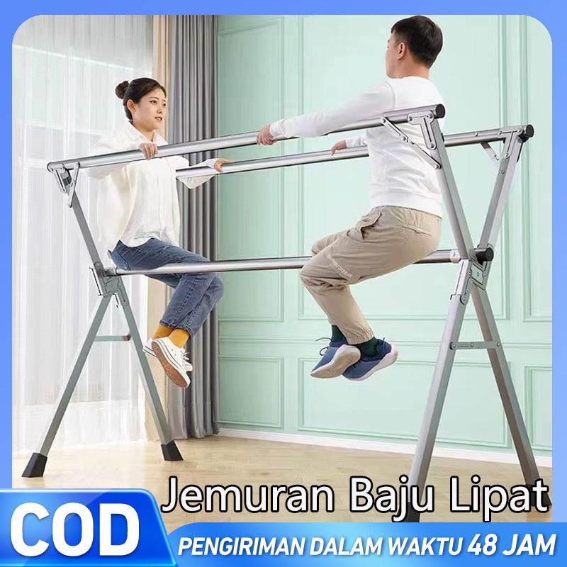 Jual Jemuran Baju Lipat Jemuran Berdiri Lipat Dalam Ruangan Untuk Balkon Kamar Tidur Dan Luar