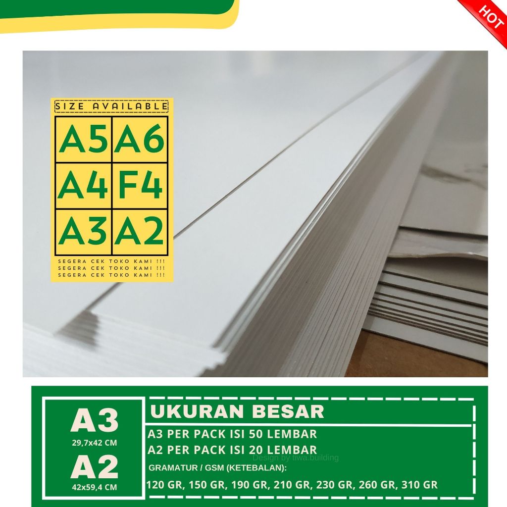 Jual KERTAS KONSTRUK/ART PAPER/ART KARTON/IVORY/KARTU TIK ...