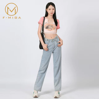 F·MIGA C2 Loose Jeans High Waist - Light