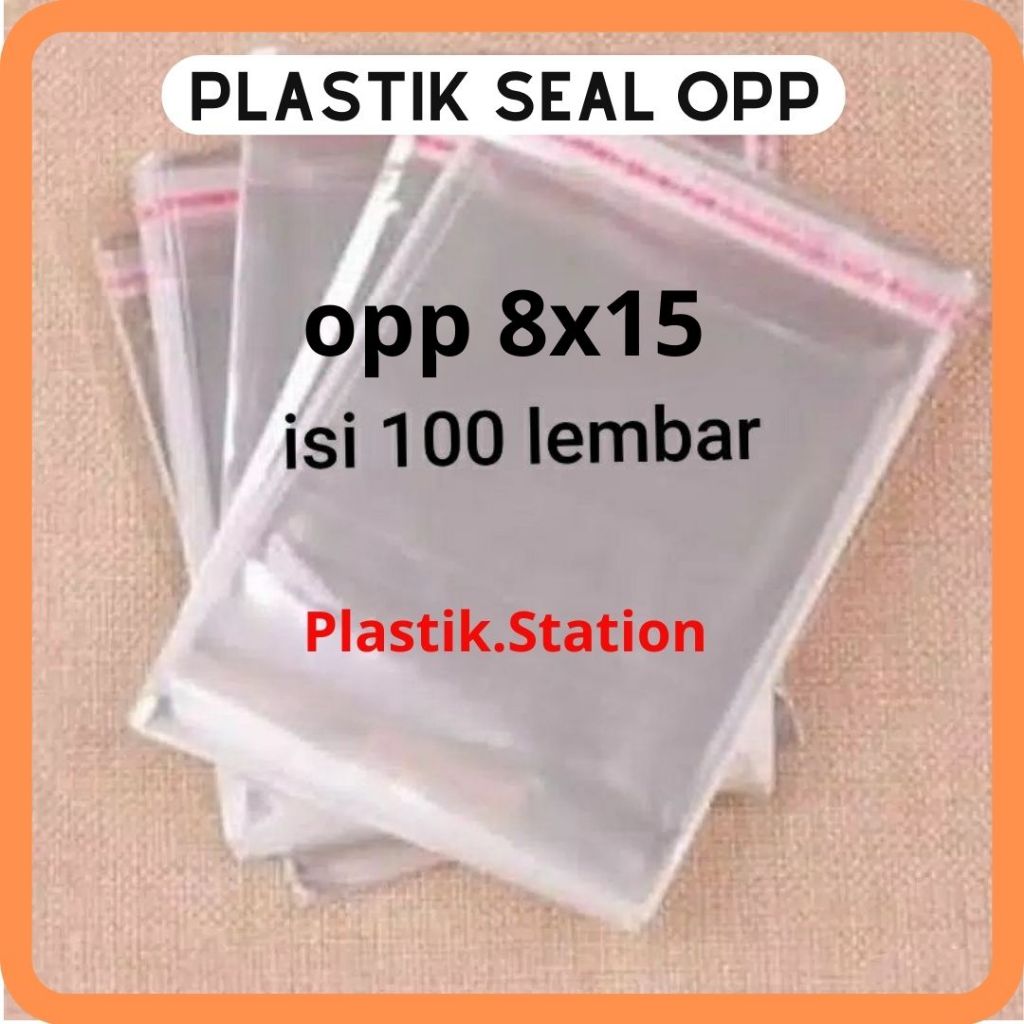 Jual Plastik OPP Bening Lem Perekat 8x15 (100-lbr) OPP Plastik OPP ...