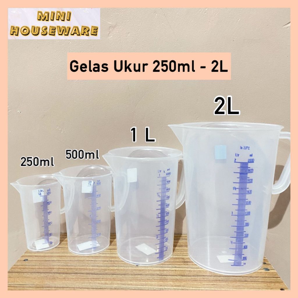 Jual Gelas Ukur 250ml / Gelas Ukur 500ml / Gelas Ukur 1 Liter / Gelas Ukur 2 L / Green Leaf 1828,1830,1831,1832