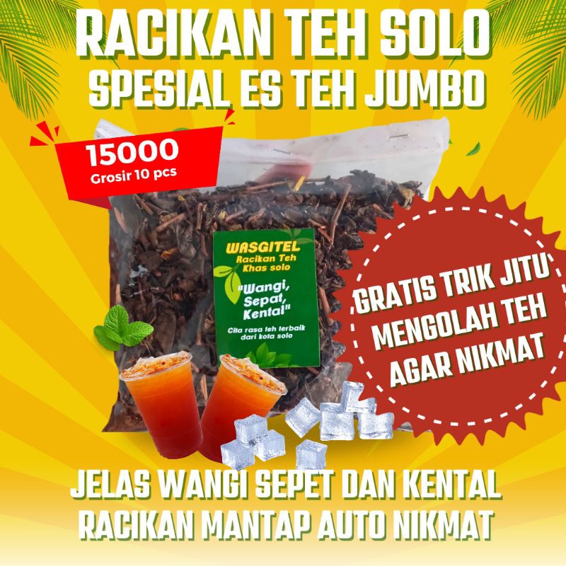 Jual Teh Racikan Khas Solo Wasgitel Bahan Es Teh Jumbo | Shopee Indonesia