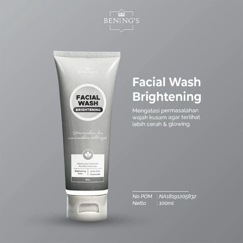 Jual Facial Wash Brightening Benings Skincare (Bening Clinic) Lactic Acid Shopee Indonesia