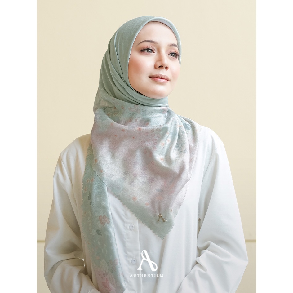 AUTHENTISM ID Andelys Series Kerudung Segi Empat Motif Sheen Voal Lasercut Premium