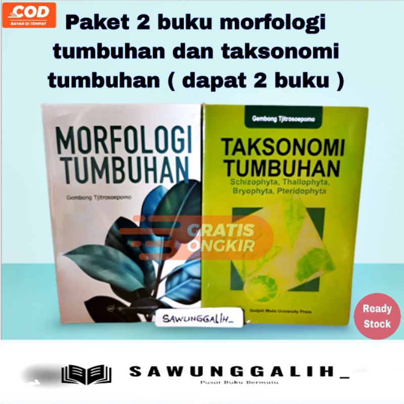 Jual Paket 2 Buku Morfologi Tumbuhan & Taksonomi Tumbuhan - Gembong ...