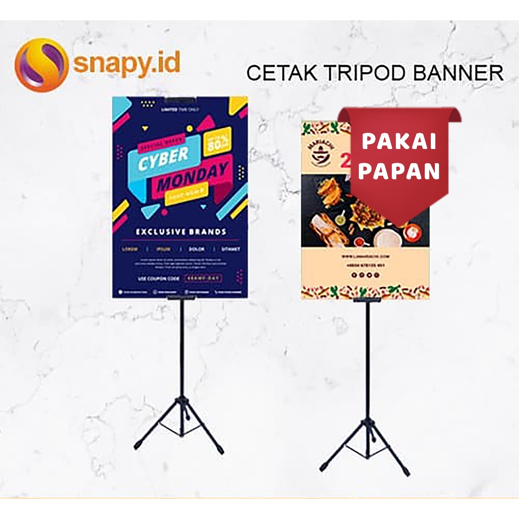 Jual Snapy - Cetak Tripod Banner Stand Banner | Shopee Indonesia