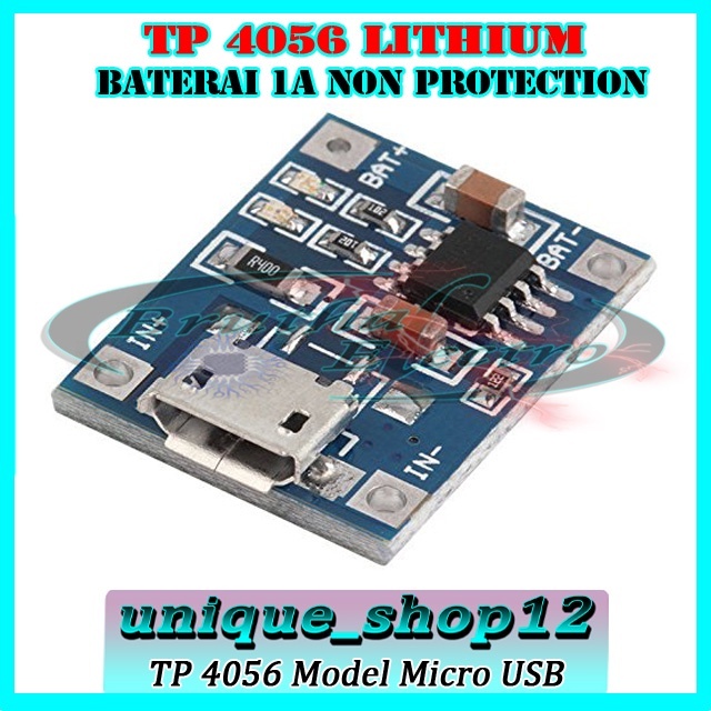 Jual TP 4056 Micro USB Non Protect Charger Output 5v 1A Lithium Battery ...
