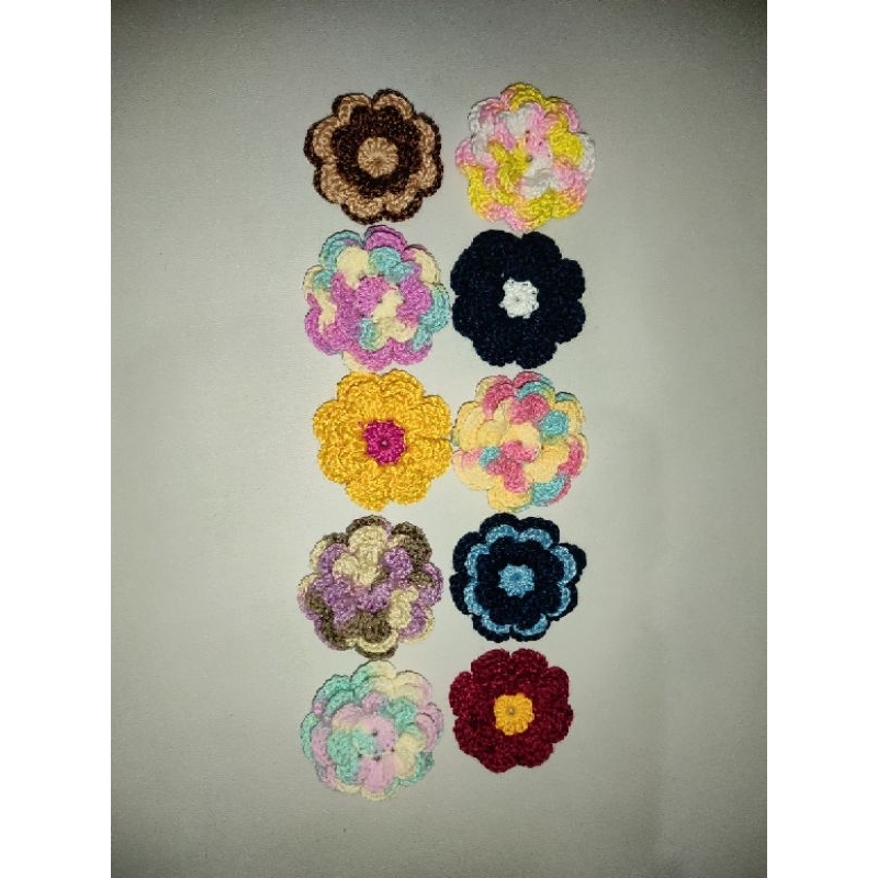 Jual Aplikasi Bunga Rajut 3 Tumpuk (dapat 3pcs) | Shopee Indonesia