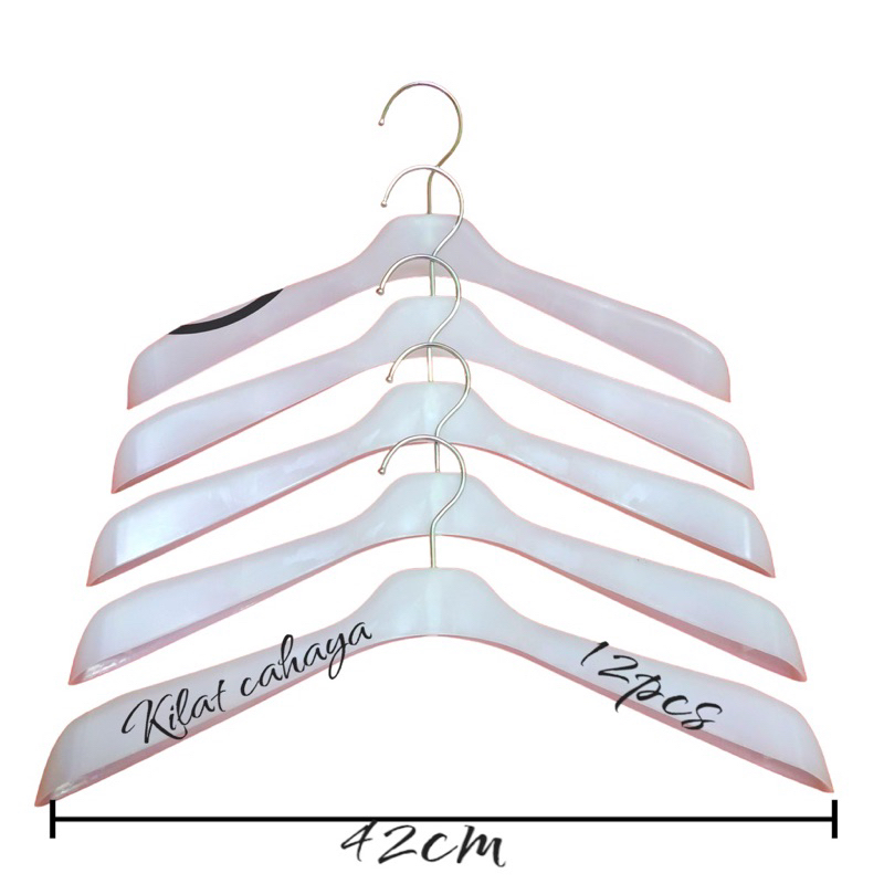 Jual Hanger Baju Jas 181 Gantungan Baju Distro Oren Pinkputihharga 12 Pcs Shopee Indonesia 6411