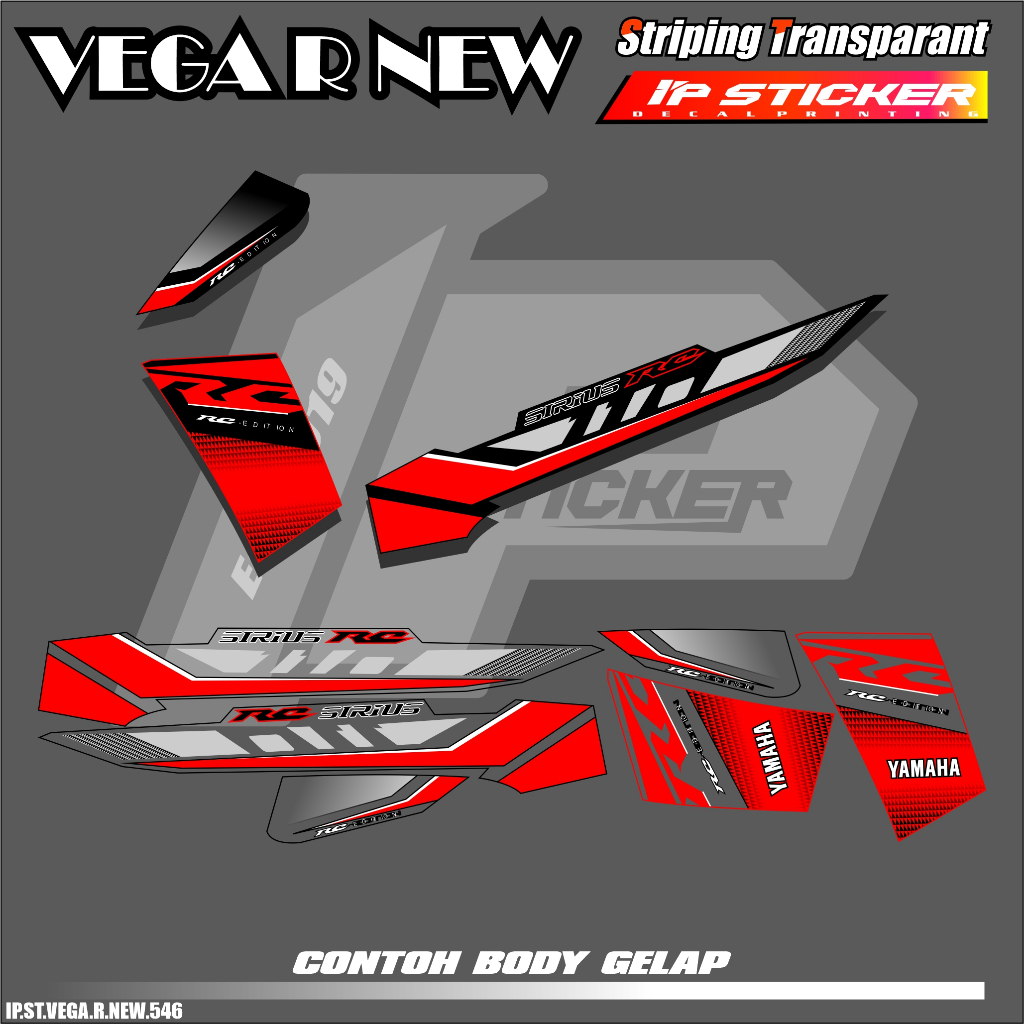 Jual VEGA R NEW (COD) STIKER STRIPING MOTOR YAMAHA VEGA R NEW VINIL ...