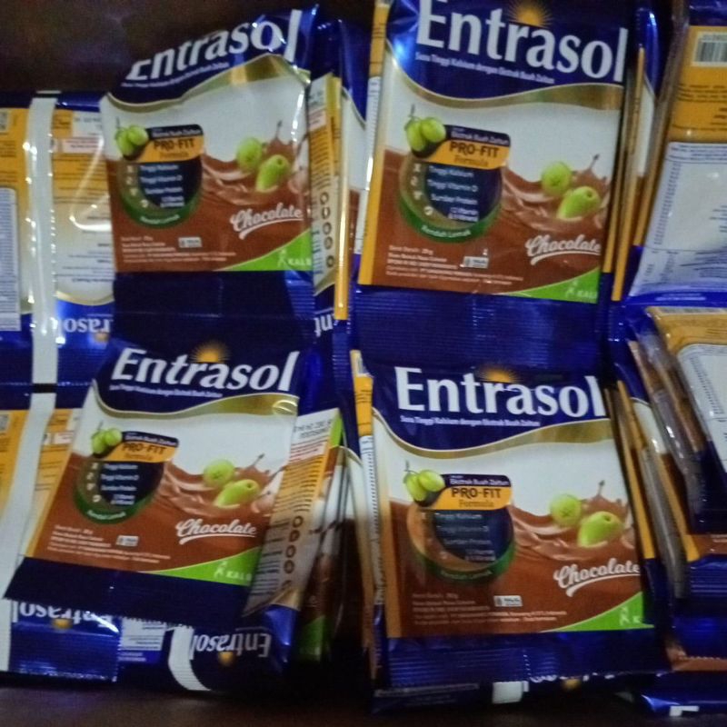 Jual ( PROMO) ENTRASOL PRO-FIT COKLAT/ VANILA 20gr Renceng isi 10 ...