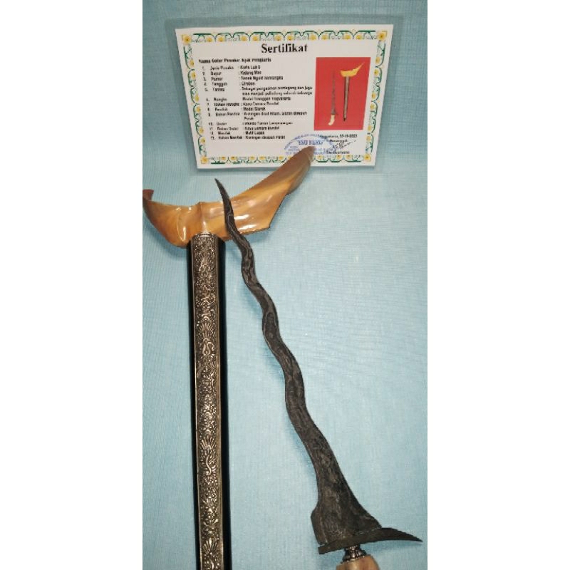 Jual Keris Luk 9 Kidang Mas Sepuh Bersertifikat | Shopee Indonesia