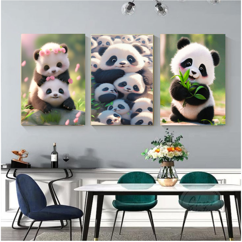 Jual Bomal Hiasan Dinding Ruang Tamu Motif Panda Terbaru Hiasan