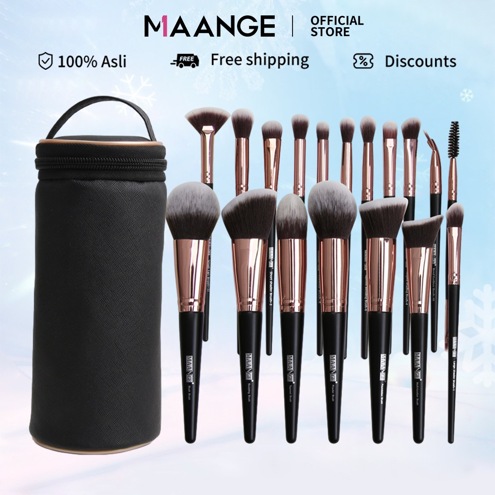 Jual MAANGE 18 Pcs Makeup Kuas Set Brush Make Up Alat Kosmetik ...