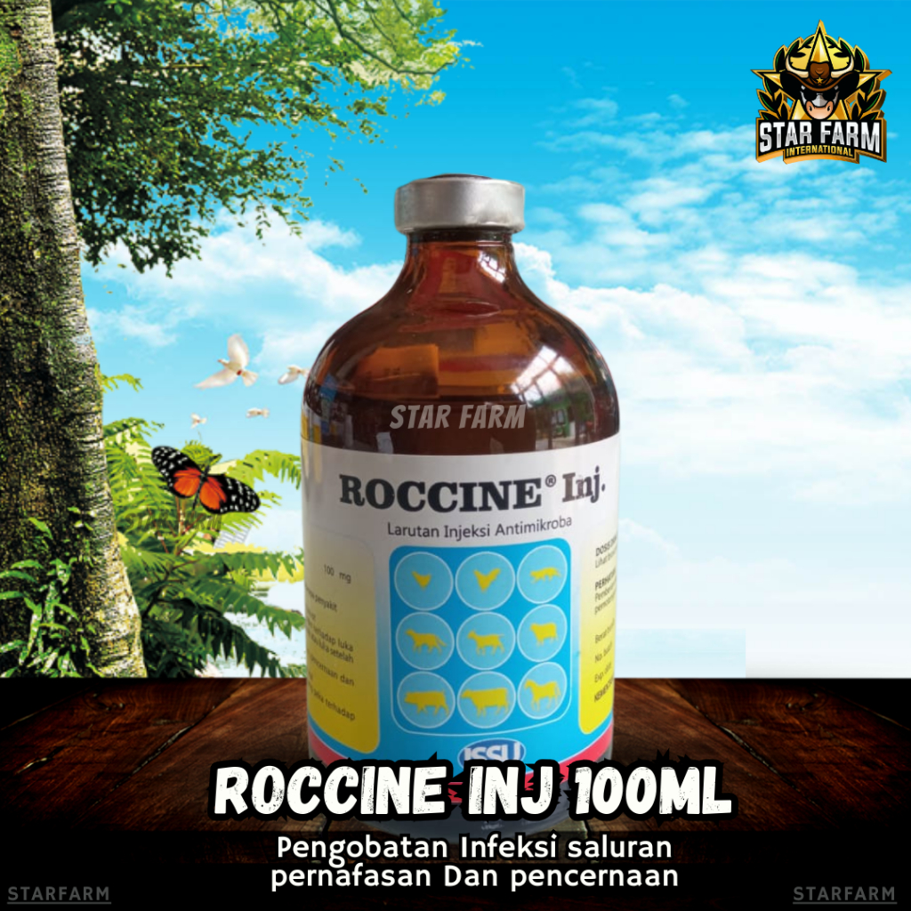 Jual ROCCINE INJ 100 ML - Antibiotik Pernafasan Enrofloxacin - Star ...