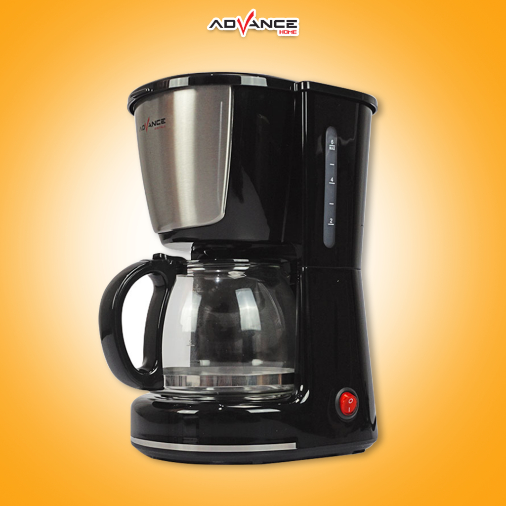 Samono 750ML Coffee Maker Mesin Kopi Multifungsi 2 in 1 Anti Bocor 600Watt Low  Watt Bahan Plastik SW-CMB06B Black